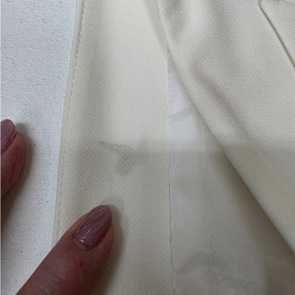 Zara Basic Women Off White Double Breasted Sleeveless Blazer Vest Small Longline - Picture 7 of 9